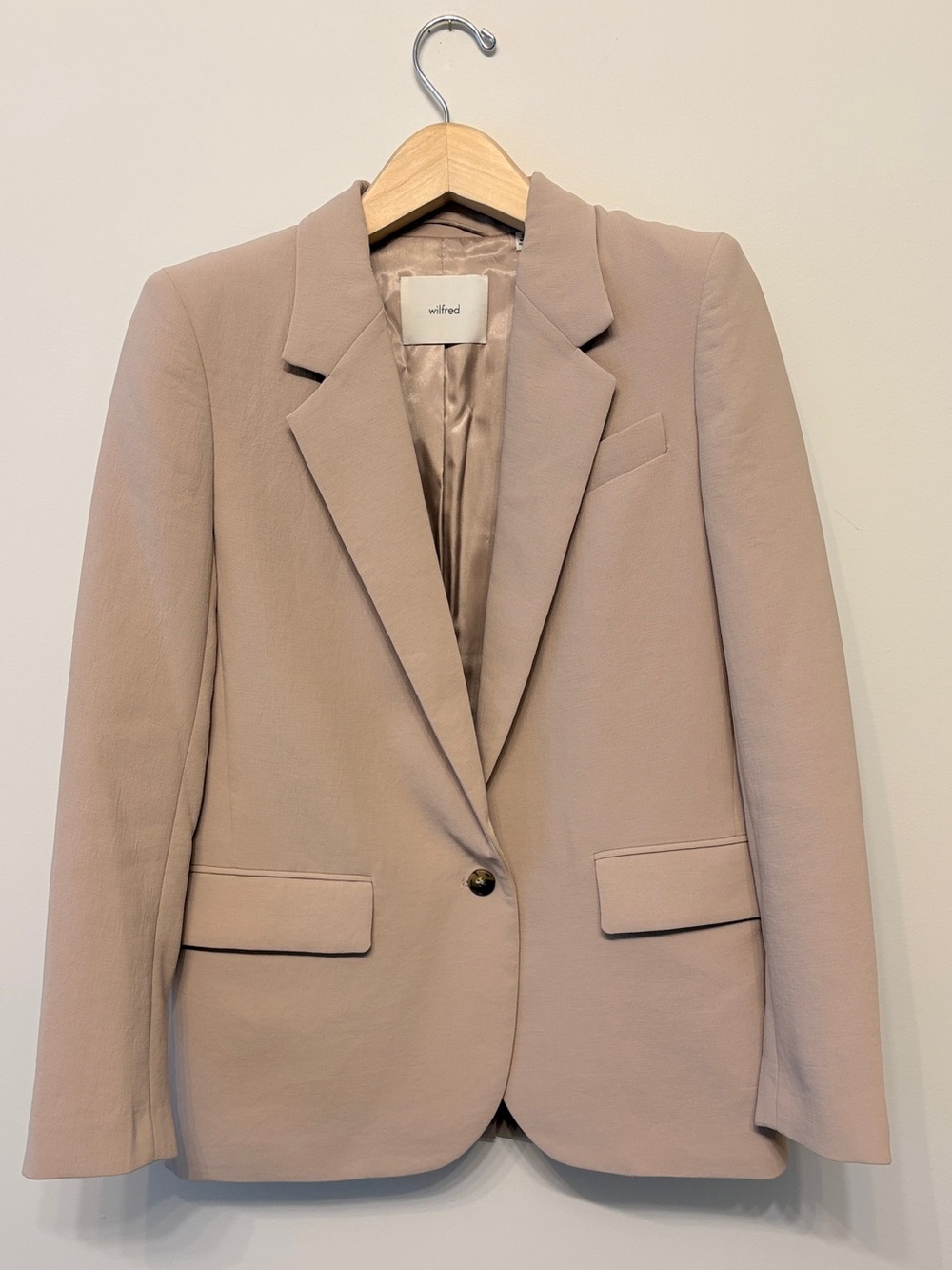 Aritzia Wilfred cairo light taupe crepette generation blazer sz xxs worn once